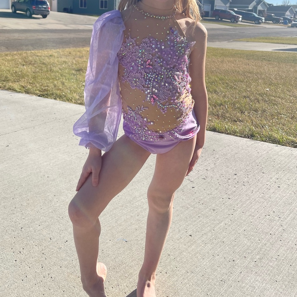 Purple Kids Costume with Beaded Details